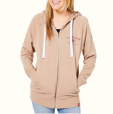 Unisex Zip Up Female Khaki view 6 - open zoomed image in carousel