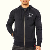 Unisex Zip Up Male Black view 3 - open zoomed image in carousel