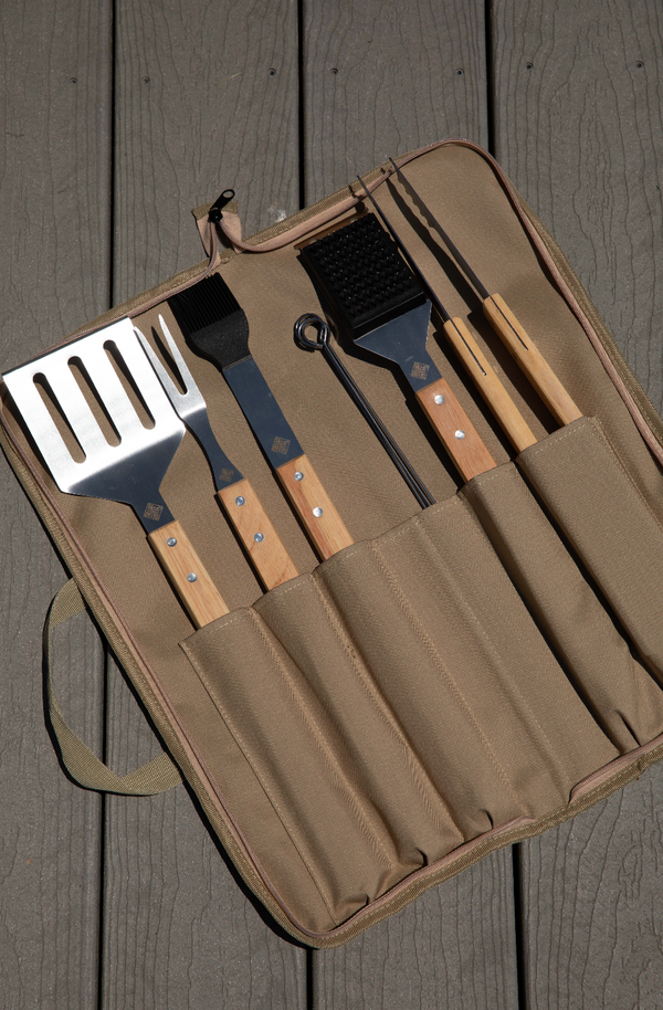 Bring the Mana BBQ Tool Set with Apron