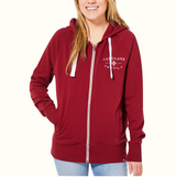 Unisex Zip Up Female Red view 8 - open zoomed image in carousel